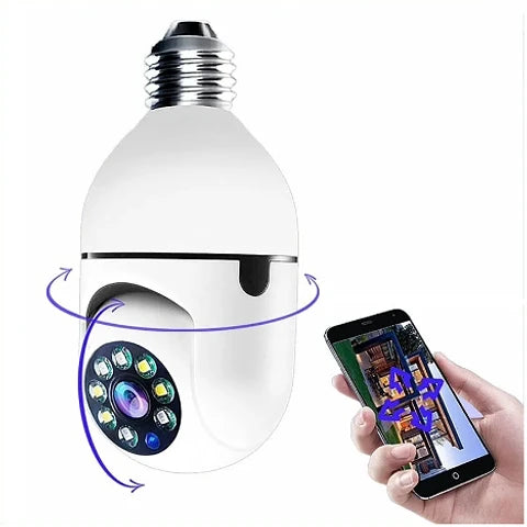 Camara Robotica Wifi Ip Bombillo Full Hd