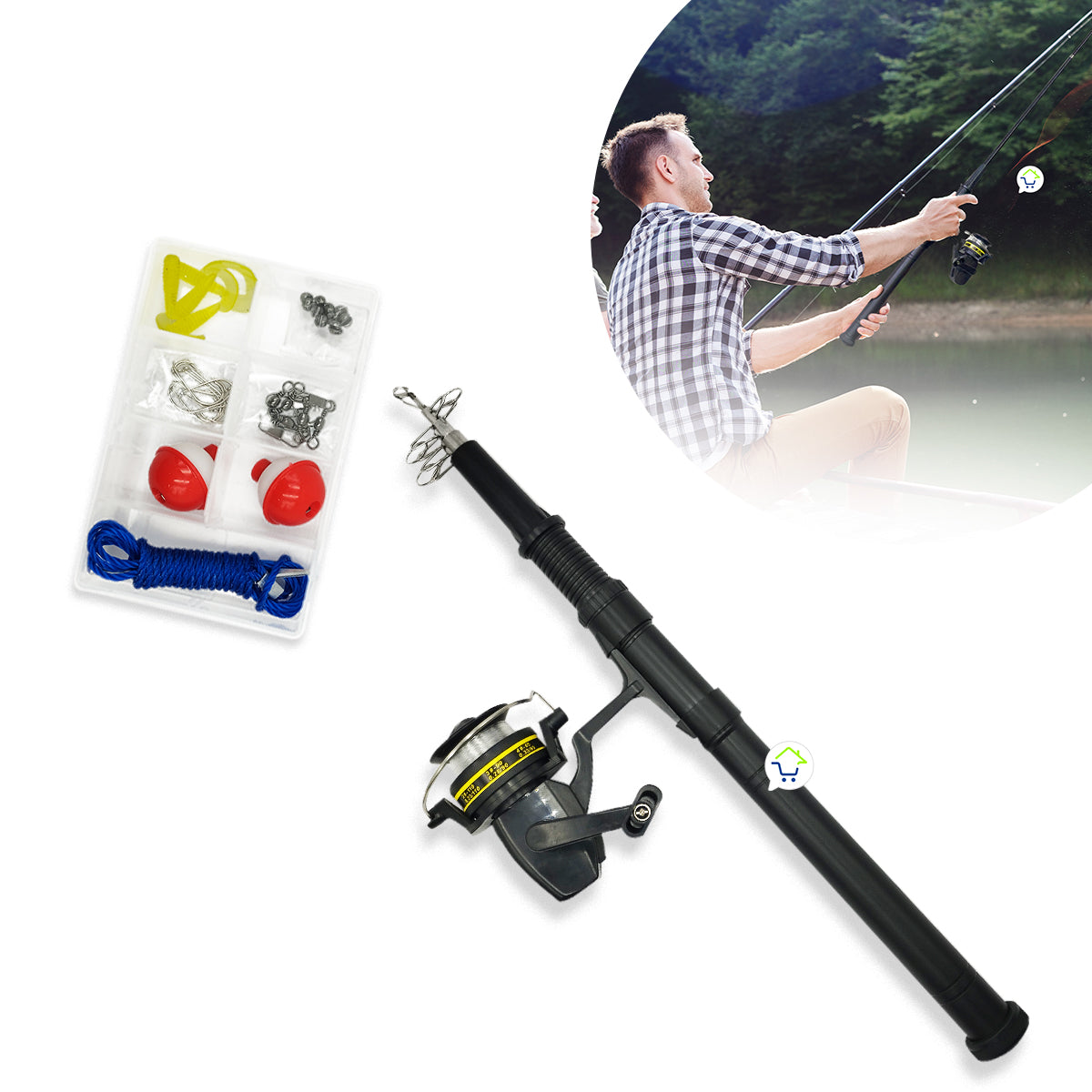 Kit Caña De Pescar XT105K