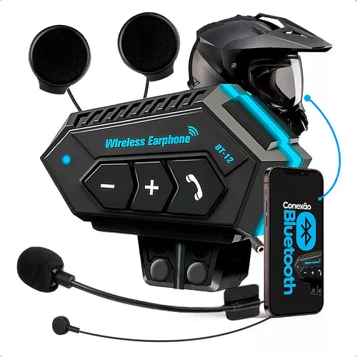 Teléfono y microteléfono de casco BT12